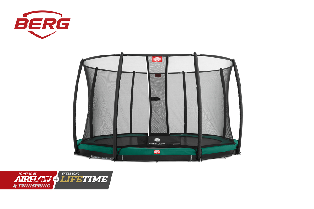 BERG Champion InGround 380 + Safety Net Deluxe - Mayo Karts and Trampolines